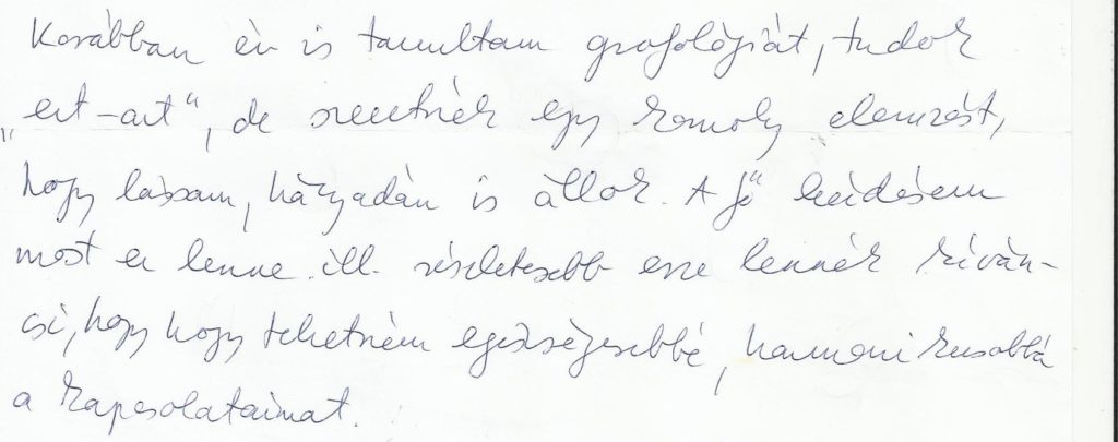 40 éves Vízöntő napjegyű nő kézírása